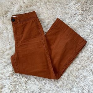 Madewell Wide Leg Emmett Pants in Rust